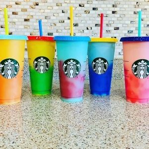 ❌SOLD❌ Starbucks Color Changing Reusable Cups